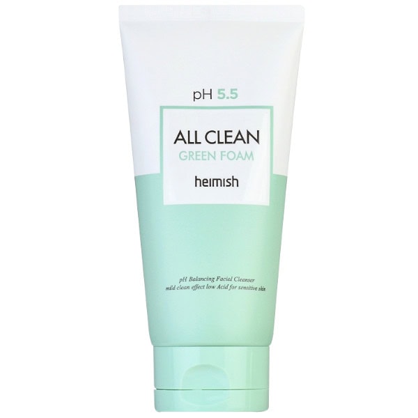 Heimish All Clean Green Foam, gel facial cleanser, pH 5.5, marca Heimish.